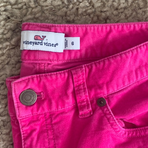 Vineyard Vines Ladies Sz 6 pink Spring Velvet Texture Slim 5-pocket Pants - Picture 4 of 10